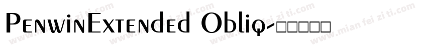 PenwinExtended Obliq字体转换